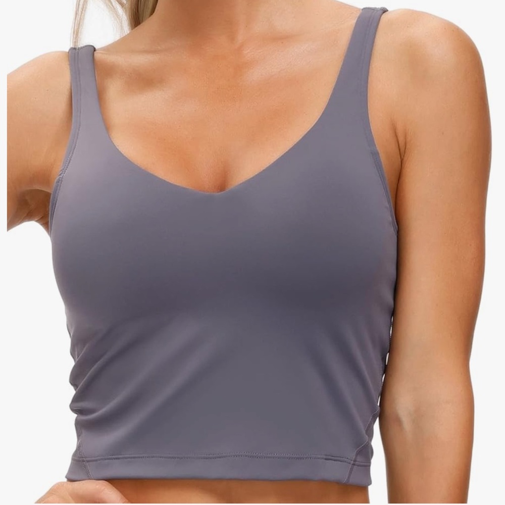 THE GYM PEOPLE Womens' Sports Bra Longline Wirefree Padded Size Large
